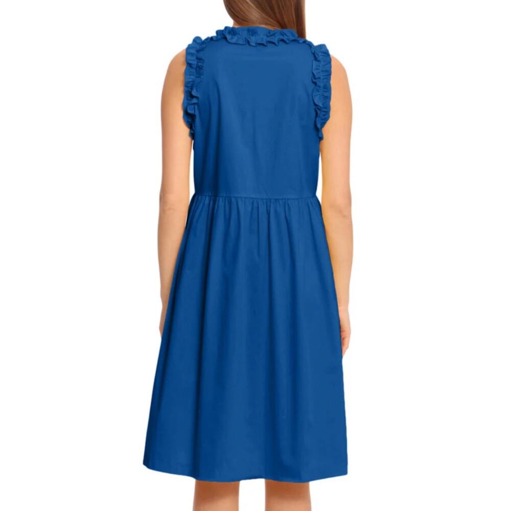 Maggy London Royal Blue Ruffle Midi Dress - Picture 5 of 11